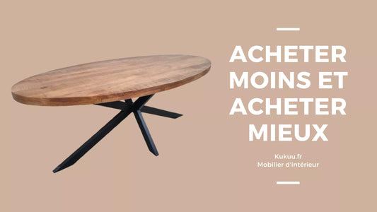 Acheter moins et acheter mieux