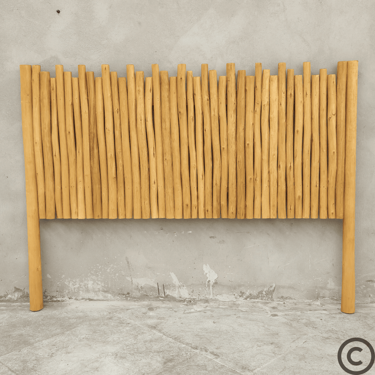 Tête de lit bambou massif 160 cm – structure naturelle et chaleureuse – KUKUU