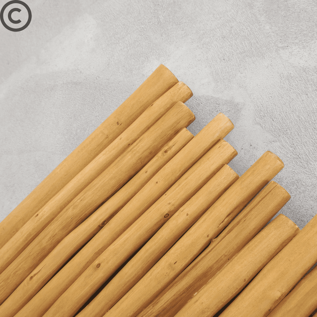 Détail du bambou massif – tête de lit 160 cm finition naturelle – KUKUU