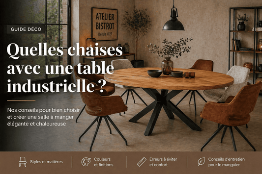 Quelles chaises avec une table industrielle ? Nos conseils pour bien choisir