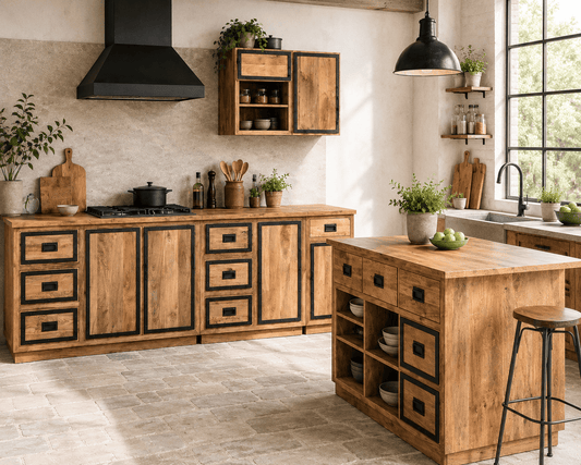 Comment aménager une cuisine industrielle en bois et métal ?