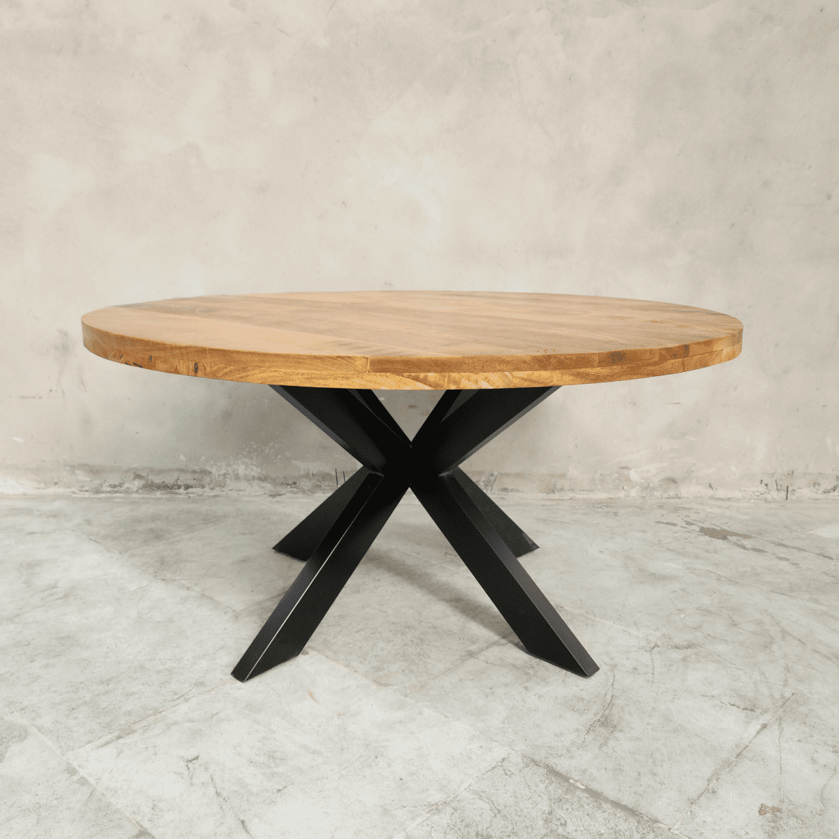 table à manger ronde industrielle 150 cm KUKUU