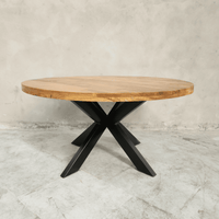 table à manger ronde industrielle 150 cm KUKUU