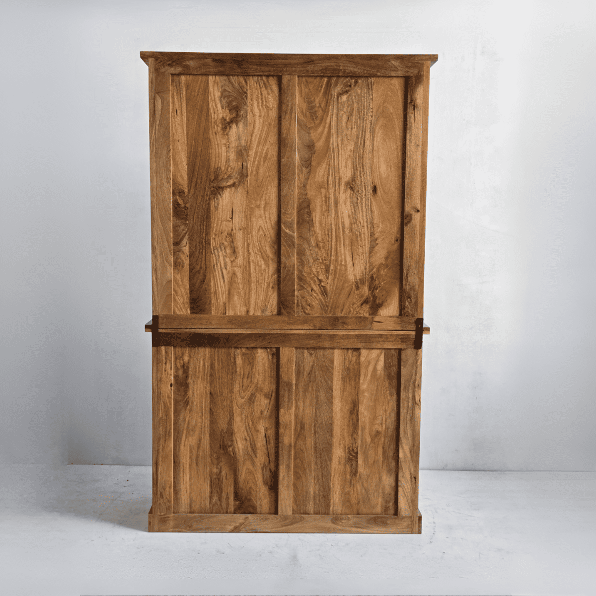 Vaisselier industriel 120 cm en bois massif de manguier - arrière