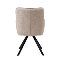 Dos de chaise design matelassée pivotante avec piètement en métal noir, style moderne et élégant – KUKUU