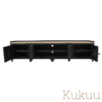 Meuble tv industriel moderne BLAST disponible en 140, 160, 180 et 200 cm. Kukuu, boutique en ligne de meubles industriels.