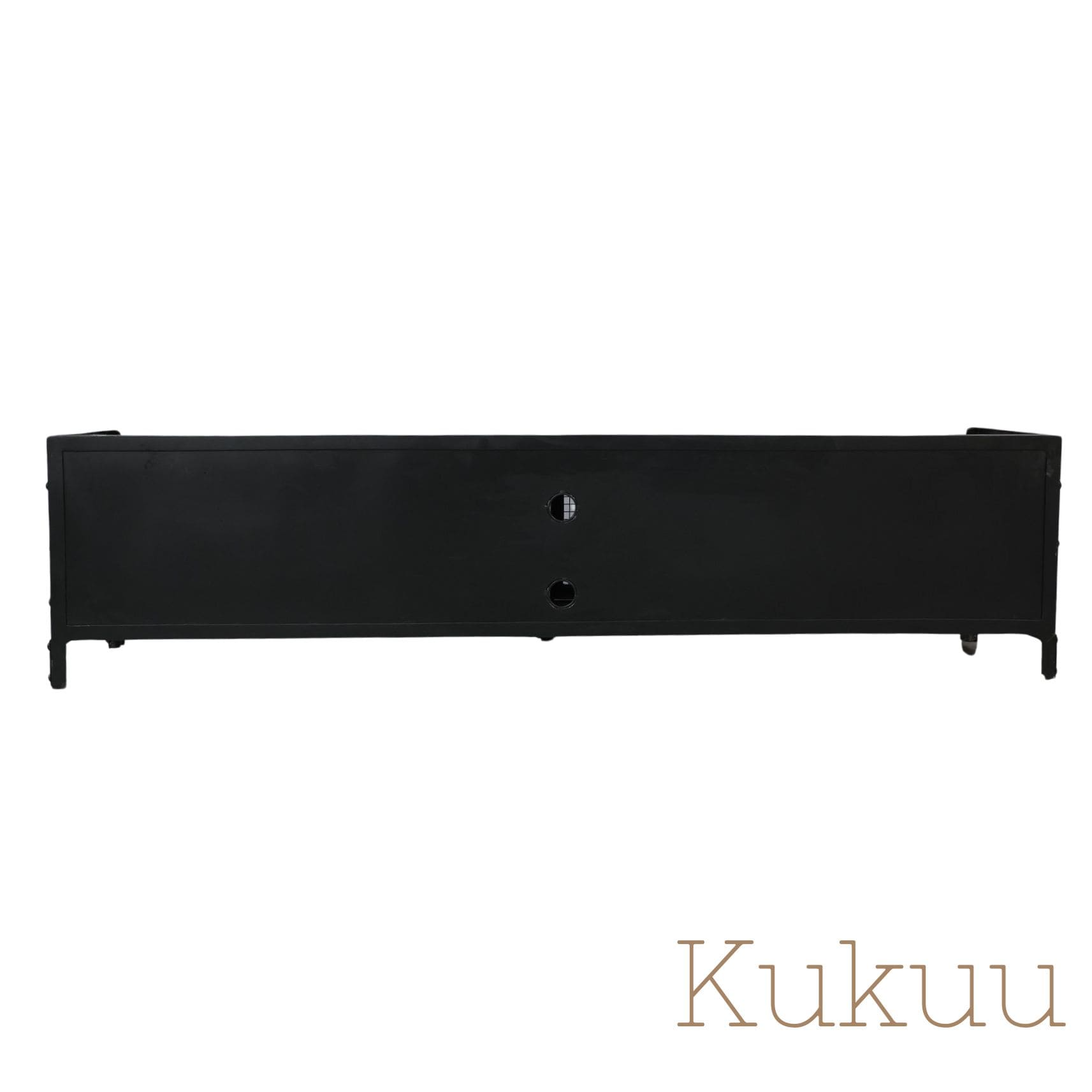Meuble tv industriel moderne BLAST disponible en 140, 160, 180 et 200 cm. Kukuu, meubles industriels de qualité.