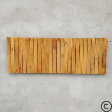 Tête de lit à lattes en bois de manguier massif KUKUU – vue de face