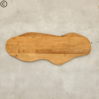 Tête de lit en bois de manguier massif 160x55 cm – forme organique irrégulière inspirée de la nature, fabrication artisanale Kukuu.