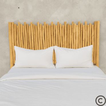 Tête de lit en bambou naturel 160 cm – design artisanal et bohème pour chambre – KUKUU