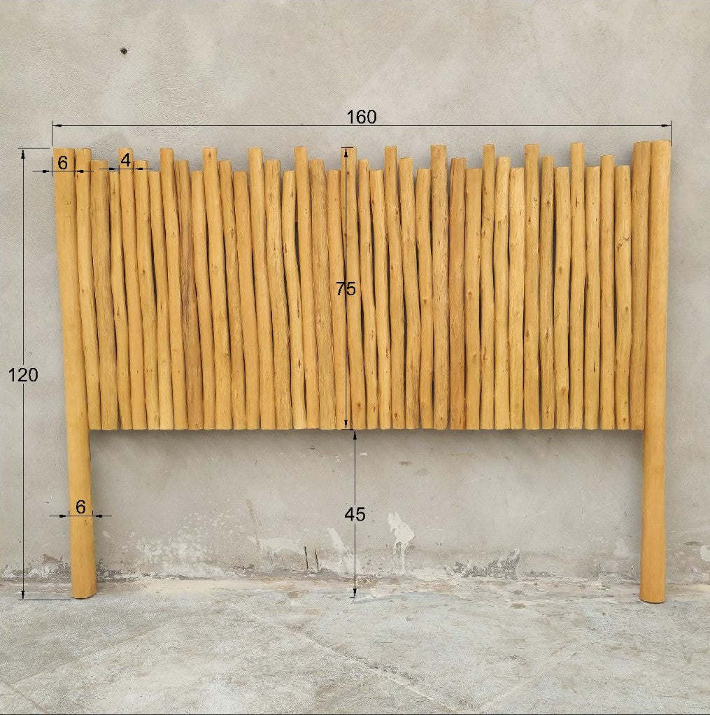 Dimensions détaillées – tête de lit 160 cm finition naturelle – KUKUU