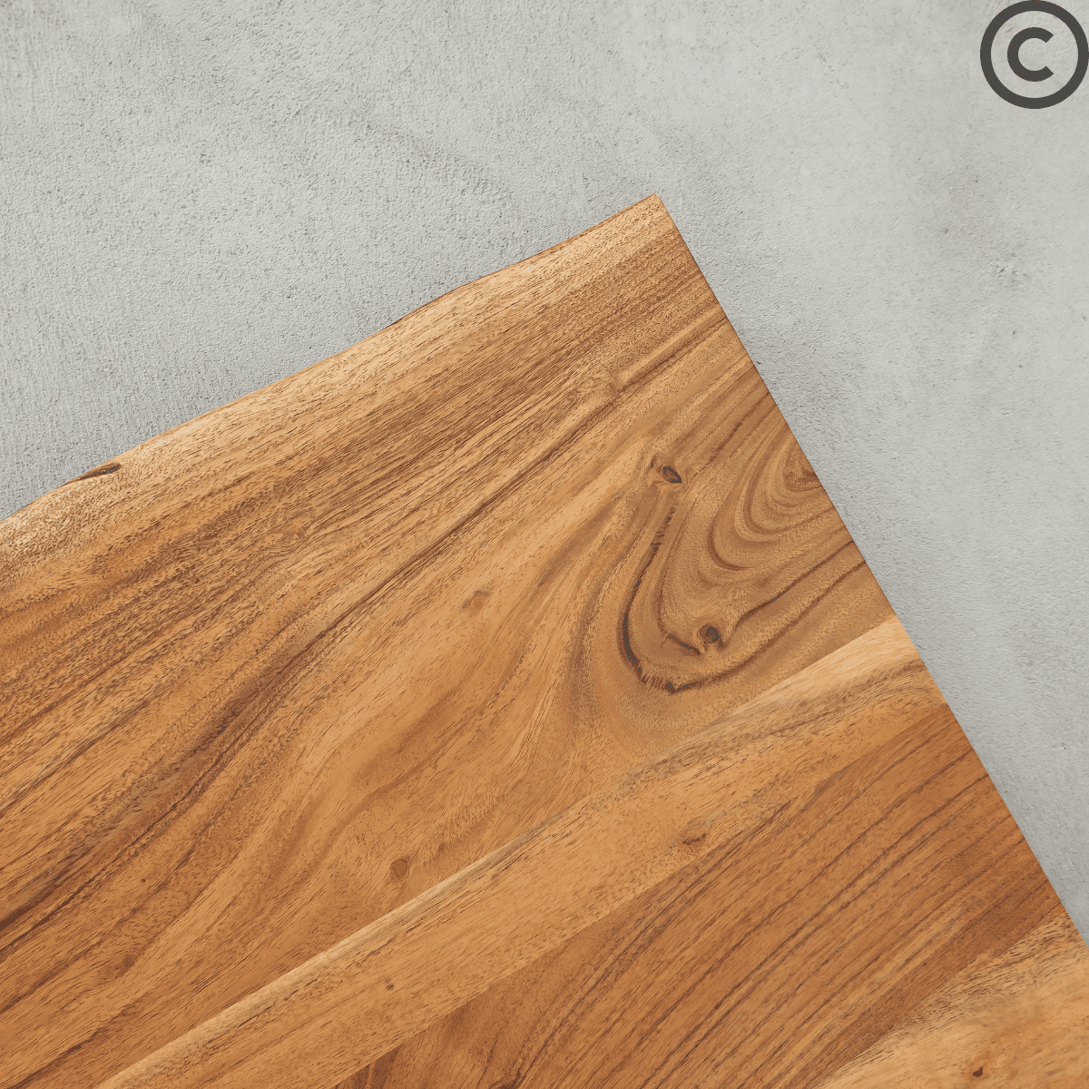 Tête de lit acacia massif – design brut et chaleureux pour chambre – KUKUU